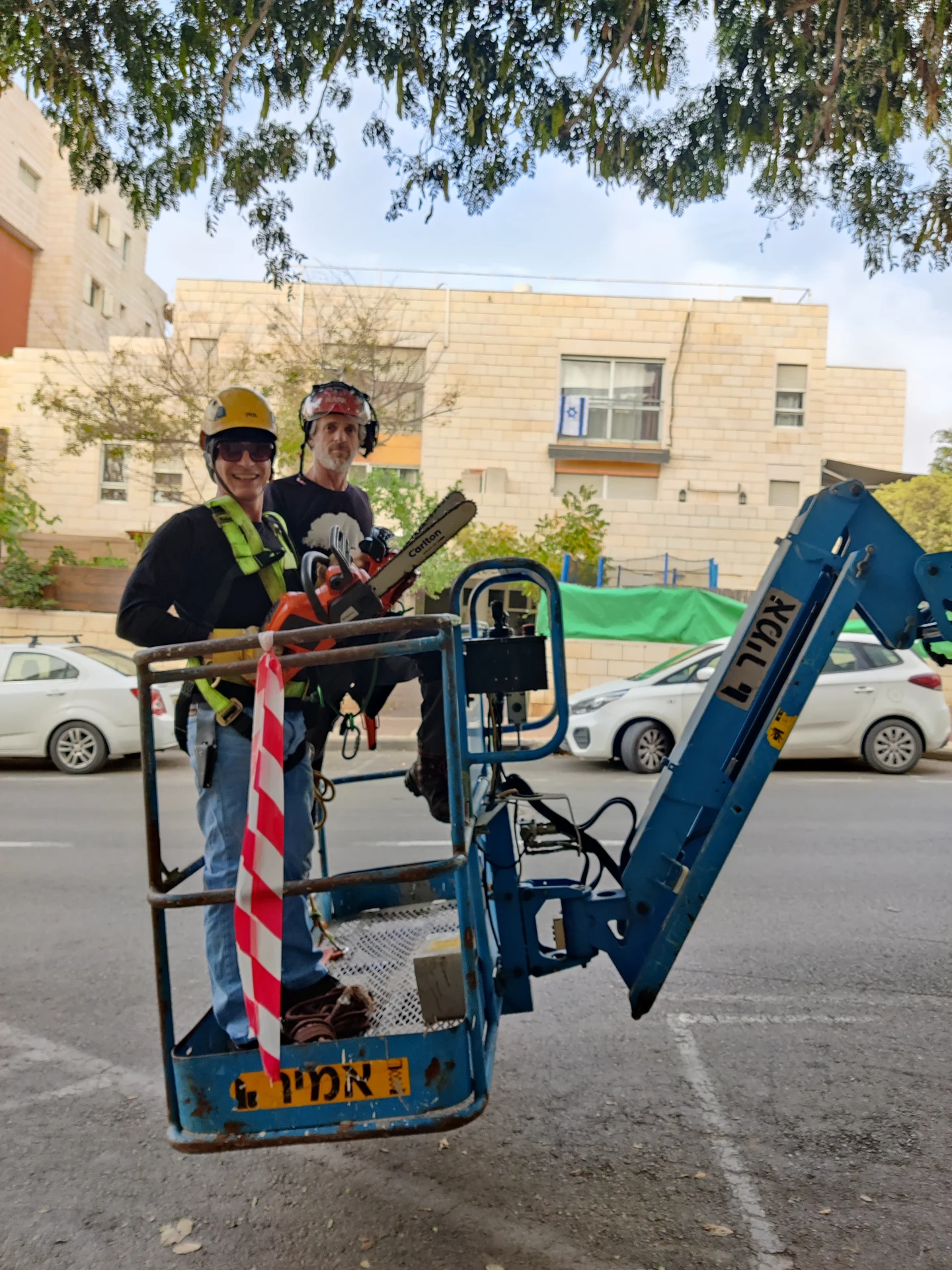 מרק בעבודת גינון עם ציוד מקצועי